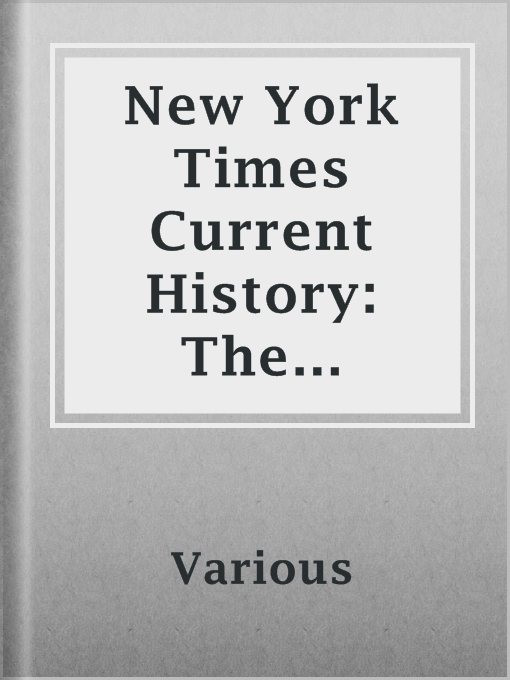 Cover image for New York Times Current History: The European War from the Beginning to March 1915, Vol 1, No. 2